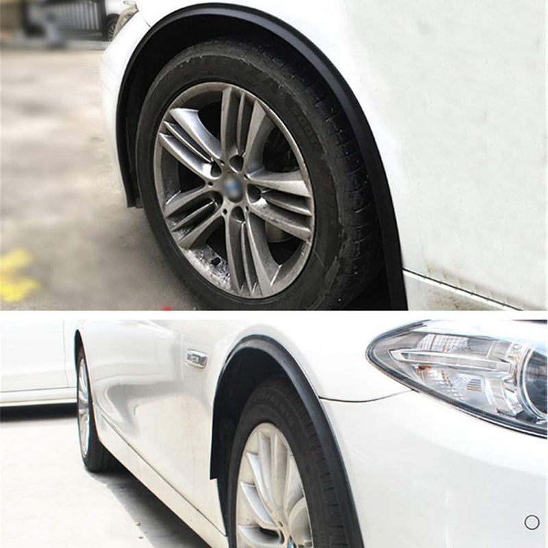 TuTuYa Fender Flares, 4.9Ft/1.5m Universal Car Wheel Fender Extension Moulding Flares Auto Tyre Eyebrow Trim Strip Stick Out Edge,Pack of 4 Pcs - Image 3